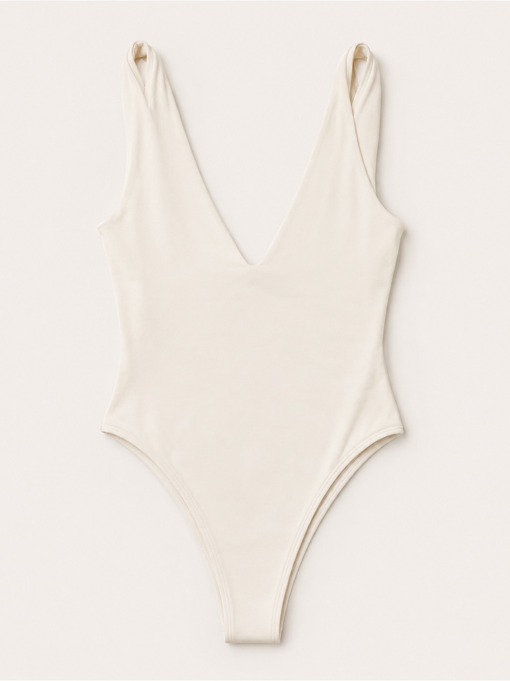 Babaton Cream V-Neck Kids One-Piece Swimsuit